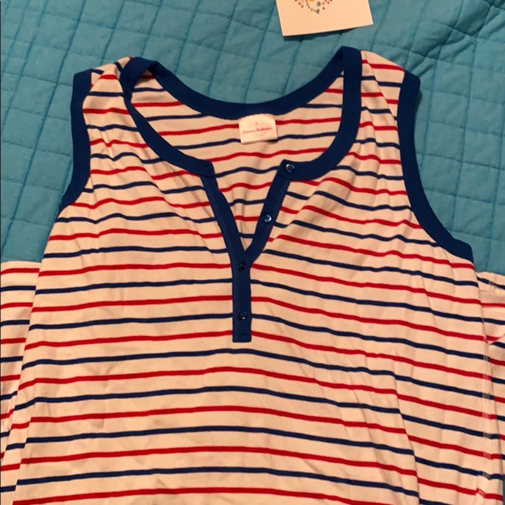 Striped cotton nightgown